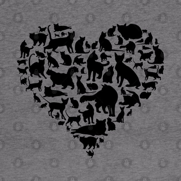 Cat Lover Heart - Cat Owner Gift print by theodoros20